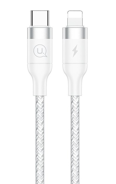 Кабель Usams US-SJ350 USB Type-C - Lightning, 1.2 м, White (SJ350USB02)